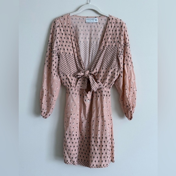 Faithfull The Brand x Anthropologie Trinidad Dress in Mieke Print - Pink SZ 2 XS - Picture 4 of 9